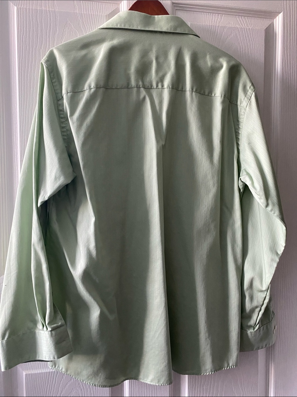 Kenneth Cole Reaction Pale Green Long-Sleeve Button-Up Shirt 16 32-33 - Picture 4 of 7